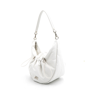 Sac fourre-tout en similicuir blanc nuage avec grande capacité, poche intérieure et sangles amovibles - Product Image 3