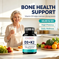 OEM Superfood Vitamin D3 K2 5000 IU Magnesium B6 Zinc Quercetin untuk Energi, Imunitas, dan Kesehatan Otot dalam Bentuk Kapsul Lunak