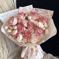 Nouveau papier d'emballage et carton en pâte chimique recyclable, imperméable, fait main, de style rétro européen pour les fleuristes