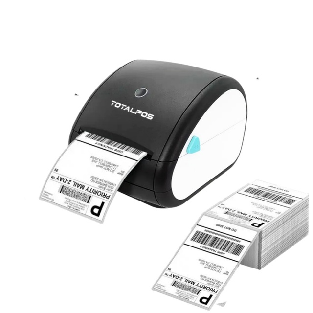 TOTALPOS USB Wireless 4*6 Direct Thermal Label Printer in Stock  High Quality Shipping Sticker Thermal Printer