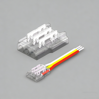 Conector de tira LED SMD de 2 pines, 5 mm, 8 mm, 10 mm, con contacto plano de cobre DIN, carcasa de ABS y cable ancho
