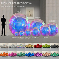 Décoration d'événements géante, ballon gonflable en PVC pour boîte de nuit, fête disco, mariage, sphère flottante dorée argentée, boule miroir gonflable