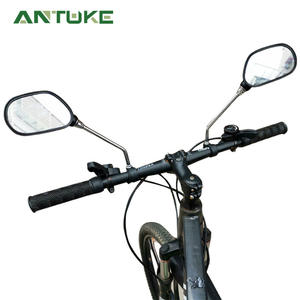 Antuke Espejo retrovisor para bicicleta, soporte ajustable para manillar de aleación de aluminio para bicicletas de montaña, color negro, talla única - Product Image 1