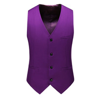 Gilet unisexe à col en V et fermeture à boutons Vêtements de travail Gilet uniforme de serveur de restaurant pour barman