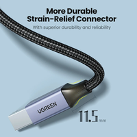 Câble d'imprimante UGREEN USB B vers USB C 3 pieds, câble d'imprimante de type B 2.0, câble d'imprimante tressé pour imprimante scanner Epson MacBook Pro HP
