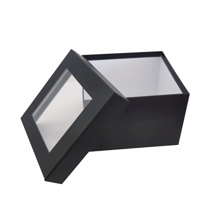 White Gift Box Set with Clear Covers Flower Boxes for Arrangements