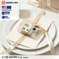 Ruban en satin Marklife R15 pour fleuristes, ruban pour emballer les bouquets, impression par transfert thermique imperméable, ruban personnalisé avec message