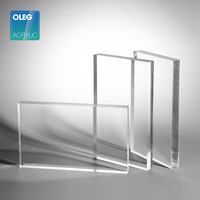 Feuille acrylique OLEG Perspex 4 pouces, épaisseur 3 mm, feuille acrylique transparente claire pour découpe laser