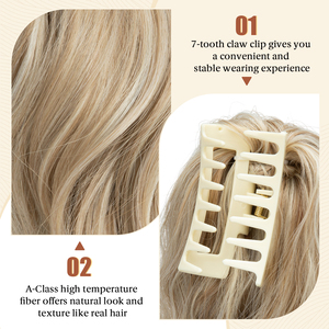 Extensiones <span class=keywords><strong>de</strong></span> Cabello Sintético con Clip para <span class=keywords><strong>Cola</strong></span> <span class=keywords><strong>de</strong></span> Caballo, Resistentes al Calor, Fibra <span class=keywords><strong>de</strong></span> Alta Temperatura, Súper Onduladas y Voluminosas, Postizo <span class=keywords><strong>de</strong></span> Cabello Sintético - Product Image 3