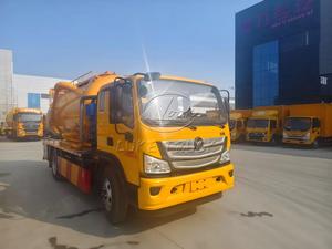 รถดูดสิ่งปฏิกูล FOTON 4x2, เครื่องยนต์ Yuchai 180 แรงม้า ถังขนาด 10~12 ลูกบาศก์เมตร, วัสดุถังและสเปคปั๊มแบบกำหนดเองได้, ส่งออกจากโรงงาน - Product Image 4