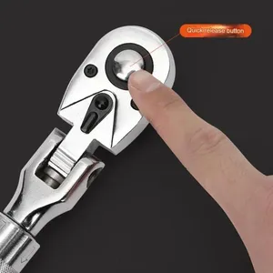 Clé à cliquet rétractable en acier au carbone à 72 dents, 1/4 1/2 3/8, à extrémité unique, qualité junior, à dégagement rapide automatique - Product Image 2