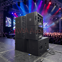 VTX G28 Double 18 Pouces Système Audio Caisson de Basses Passif Actif Haut-Parleurs Professionnels pour Performance Scénique