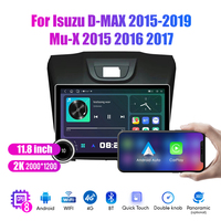 Autoradio Android 2 Din avec écran QLED 2K de 11,8 pouces, double bouton rotatif, pour Isuzu D-MAX 2015-2019, stéréo Android Auto Carplay