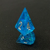 Dés à jouer personnalisés avec logo sur plusieurs faces, RPG Dragon et Donjon, faits à la main, écologiques, durables, en forme de diamant, en résine, ensemble de dés tranchants