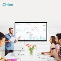 Pantalla Interactiva Todo en Uno de 75'' con Cámara, Micrófono y Altavoz Integrados, Android Windows, Equipo de Enseñanza Interactivo LCD
