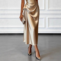 Robe de soirée longue élégante asymétrique à volants style célébrité pour femme, nouvelle collection été 2026