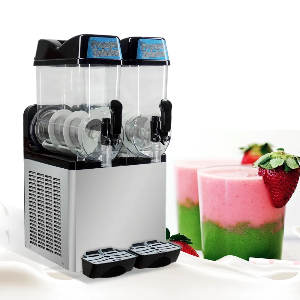 무료 배송 12Lx2 그릇 냉동 칵테일 얼음 슬러시 기계/냉동 음료 주스 마가리타 메이커