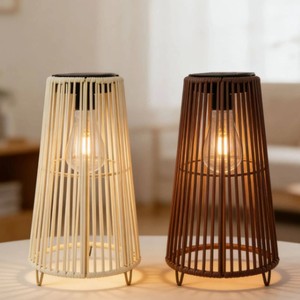 Lampes solaires en rotin pour jardin, éclairage extérieur pour terrasse, éclairage LED <span class=keywords><strong>solaire</strong></span> pour cour, lanterne LED étanche pour table - Product Image 5