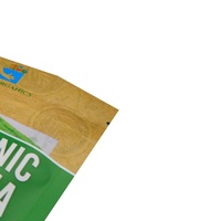 Sac zip-lock en papier kraft personnalisé pochette alimentaire sur pied emballage pour le thé liquide Pizza lait Sushi gelée autres aliments