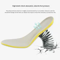 Plantillas Deportivas para Estudiantes, Unisex, con Soporte de Arco, Absorción de Impactos, Engrosadas, de Rebote Lento, Suaves, Absorbentes de Sudor, de Gel PU