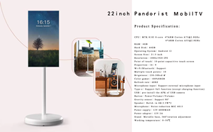 Écran tactile portable 22/24/32 pouces, écran LCD intelligent, système d'exploitation Android 13, rechargeable, <span class=keywords><strong>1</strong></span> an, centre commercial, éducation - Product Image 2