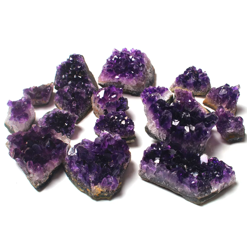 Commercio all'ingrosso Uruguay naturale bella ametista cluster di cristallo gemma grezza guarigione pietre