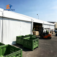 Carpa de Almacenamiento Portátil de Aleación de Aluminio de 30x60m, Cobertizo Temporal para Taller con Cubierta de PVC para Obras de Construcción