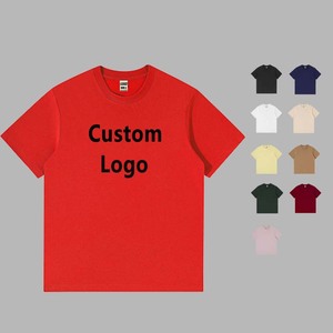 Camisetas de algodón <span class=keywords><strong>Pol</strong></span> French Terry para hombre, camiseta de gran tamaño, diseño bordado de EE. UU., camiseta de manga corta con cuello redondo - Product Image 1