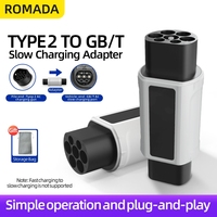 Adaptateur de charge lente CA à sept broches pour véhicules terrestres, connecteur EV en gros IEC 62196 Type 2 vers GB/T