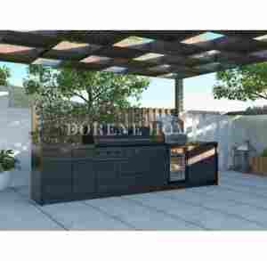 Cucina da Esterno a <span class=keywords><strong>L</strong></span> di Lusso Dorene 2026 con Set Kamado e Coperchio, <span class=keywords><strong>Isola</strong></span> per Blackstone, Joe Roof Grill, Griddle e Frigorifero - Product Image 6