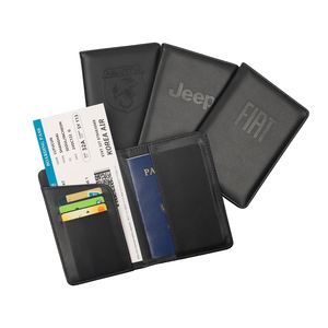 Bolsa de Documentos y Porta Pasaportes de Cuero PU, Simple, Multifuncional, Impermeable, con Protección RFID Antirrobo, para Viajes - Product Image 1