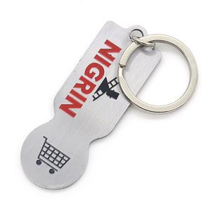 Personalized Stainless Steel Shopping Cart Trolley Chips Supermarket Coin Token <b>Keychain</b> Germany Trolley Coin Chip - Product Image 6