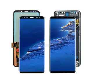 מסך מגע רכבה עם מסגרת עבור גלקסיה Samsung sung s9 + g960f g960f g960f g965f g965 עם מסגרת