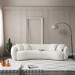 ชุดโซฟาพักผ่อนทรงครึ่งวงกลมหุ้มกำมะหยี่ห้าที่นั่ง ดีไซน์ทันสมัย เหมาะสำหรับอพาร์ทเมนต์ โรงแรม วิลล่า และห้องนั่งเล่น - Product Image 2