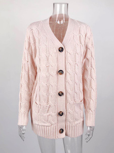 Suéter de Punto para Mujer, Invierno-Primavera 2026, Holgado, Informal, con Abertura Frontal, con Bolsillos, Tipo Cárdigan - Product Image 2