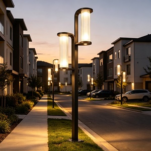Lampadaire LED extérieur moderne pour aménagement paysager, jardin, parc, rue, résistant à l'eau, pour espaces publics - Product Image 4