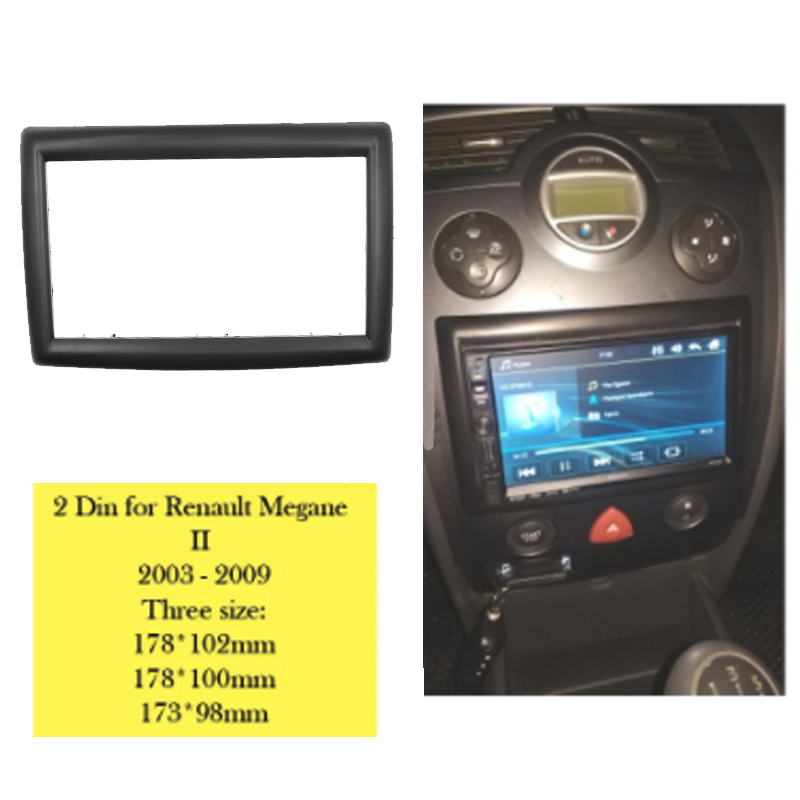 KIT MASCHERINA ADATTATORE STEREO RADIO 2ISO RENAULT MEGANE 2003>2008