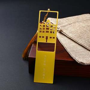 China Factory Wholesale Custom Logo Brass <b>Metal</b> Gold Silver Plated Die Cut <b>Bookmarks</b> <b>Bookmark</b> <b>Metal</b> for Books With Tassels - Product Image 5