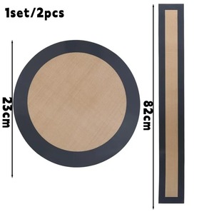 Ensemble <span class=keywords><strong>de</strong></span> tapis <span class=keywords><strong>de</strong></span> cuisson en silicone <span class=keywords><strong>de</strong></span> 9 pouces, tapis <span class=keywords><strong>de</strong></span> cuisson antiadhésif réutilisable, feuilles <span class=keywords><strong>de</strong></span> pâtisserie pour gâteaux, pizzas, pour moules à fond plat - Product Image 2