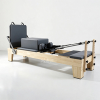 Appareil de Pilates Reformer en Bois de Chêne Durable de Haute Qualité, Équipement de Fitness pour Gym, Machine Classique Économique, Couleur et Logo Personnalisables