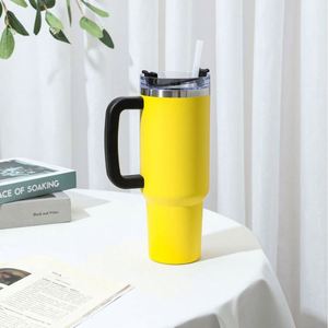 Custom Logo 40oz. Stainless Steel Tumblers With Lid Straw <b>Vacuum</b> Insulated Cups for Promotional Giveaways - Product Image 5