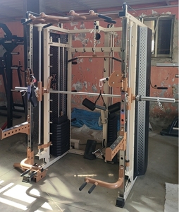<span class=keywords><strong>Machine</strong></span> Smith multifonctionnelle XINRUI avec câbles de poulie Cross Squat Power Simith Rack Cage Gym Center - Product Image 4