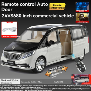 Modèle de voiture électrique en alliage <span class=keywords><strong>XHD</strong></span> 1:24 Benz VS680 avec télécommande, ouverture des portes, rebond et antichoc, jouet cadeau, collection de modèles - Product Image 5