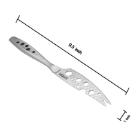 Ensemble de couteaux à fromage en acier inoxydable écologique, lavable au lave-vaisselle, métal de qualité alimentaire, marque JUNQIN, modèle MO-7095, pour la cuisine et l'extérieur