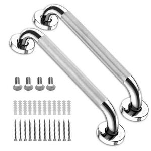 Barras de Agarre de Acero Inoxidable Qibao de 12 Pulgadas, Texturizadas y Antideslizantes, Pasamanos de Seguridad para Baño para Personas con Discapacidad y Adultos Mayores - Product Image 1