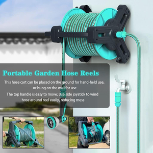 High Quality Retractable Automatic Wall-mounted Plastic Garden Hose Reel Heavy Duty 1/2'' Anti-UV High Pressure for Car Lawn - Product Image 2