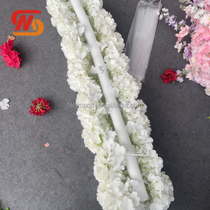 SMOOTH <b>White</b> Flower Runner With Metal Stand for Birthday Party Wedding Events Floral Stage - Product Image 4