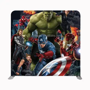 8FT Straight Pillow Case Printed Fabric Aluminum Pipe Display Panel Backdrop Booth Stand