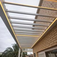 Pergola en aluminium imperméable de 6 pieds, conforme aux normes européennes, avec toit à lames orientables électriques, couleur personnalisable, pour patio, maison et jardin