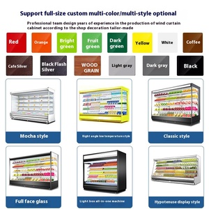 Thương mại duy nhất Nhiệt độ làm mát không khí tủ lạnh tủ siêu thị malatang chuỗi thiết bị hiển thị cho trái cây uống - Product Image 5